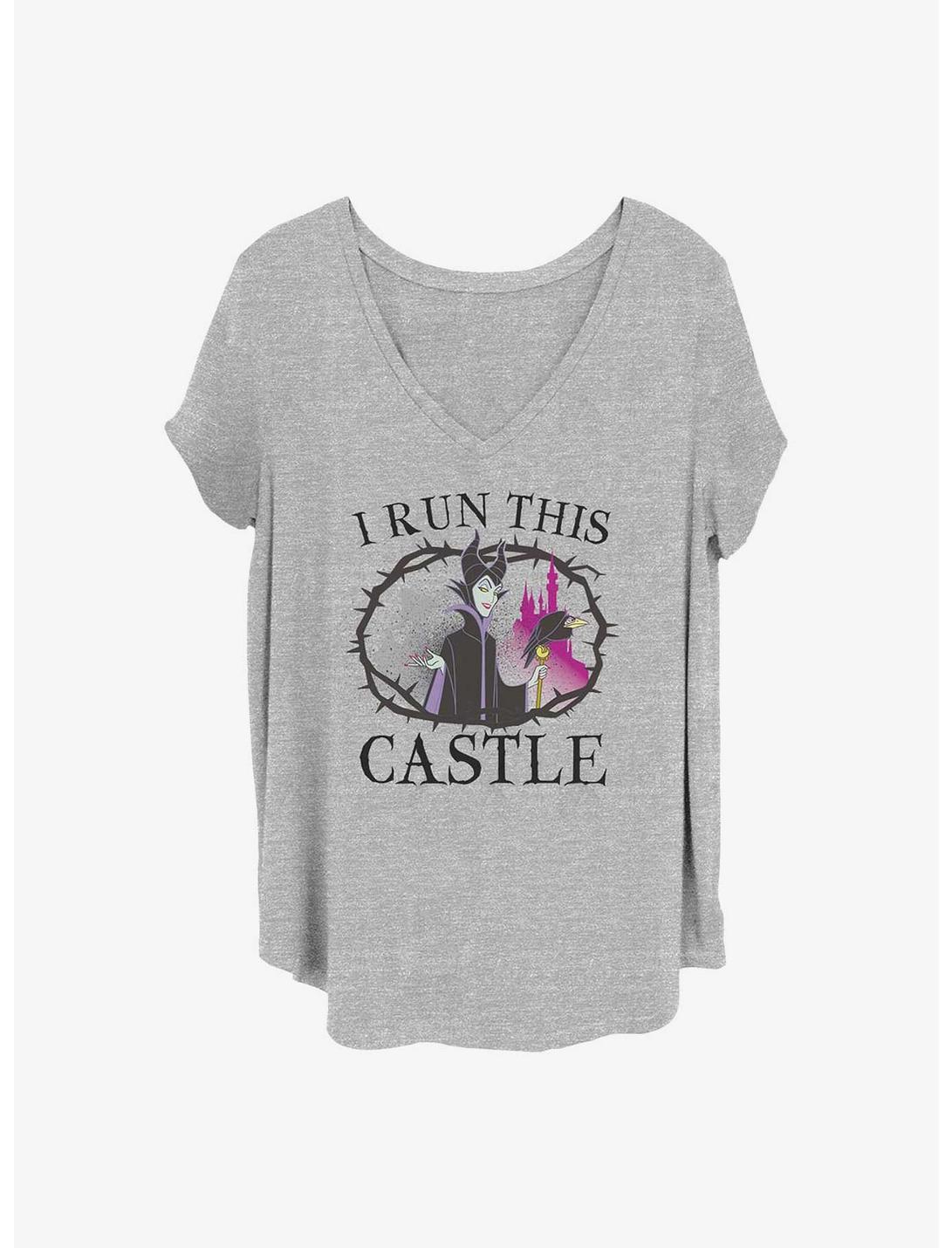 Disney Maleficent I Run This Castle Girls T-Shirt Plus Size, HEATHER GR, hi-res