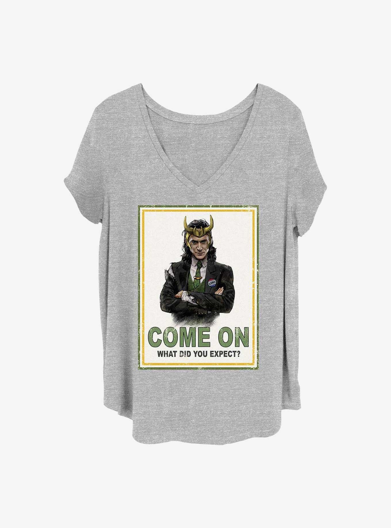 Marvel Loki President Loki Girls T-Shirt Plus Size, HEATHER GR, hi-res