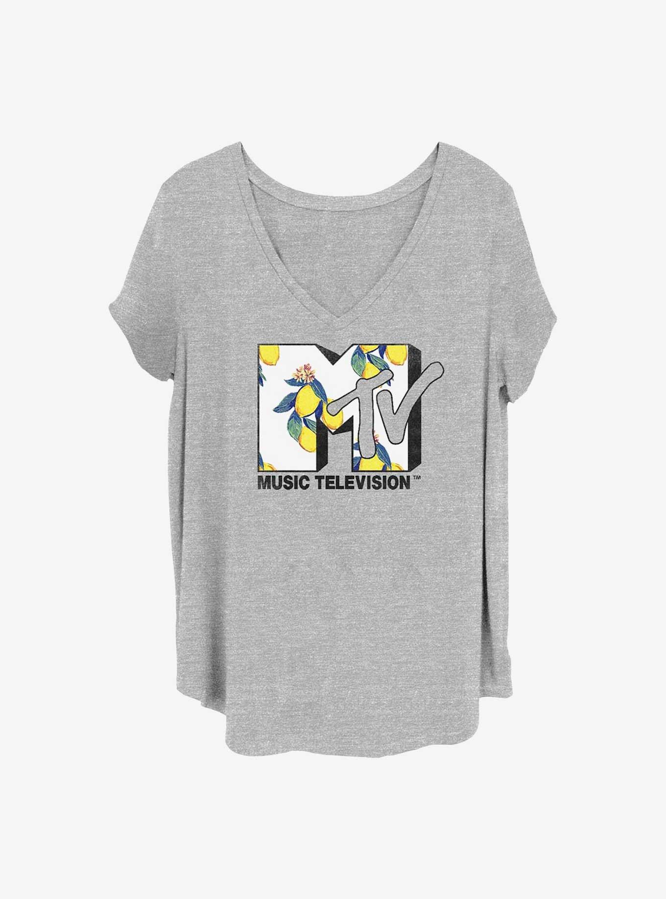 MTV Lemon Tv Girls T-Shirt Plus Size, HEATHER GR, hi-res