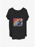 MTV Rainbow MTV Girls T-Shirt Plus Size, BLACK, hi-res