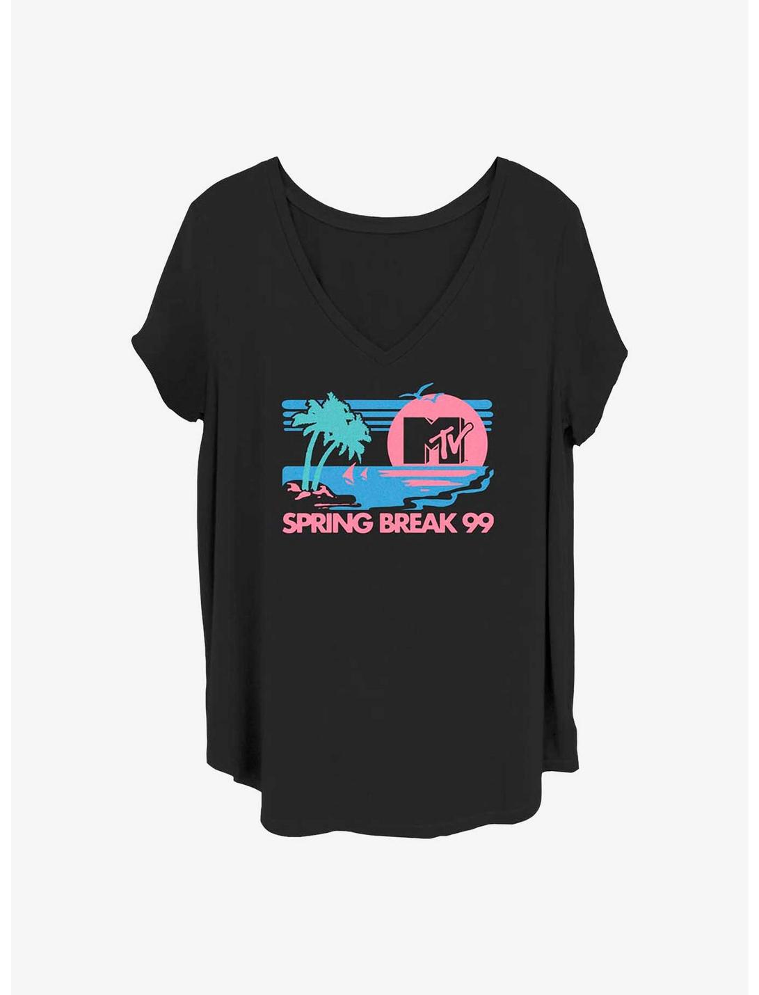 MTV Spring Break Girls T-Shirt Plus Size, BLACK, hi-res