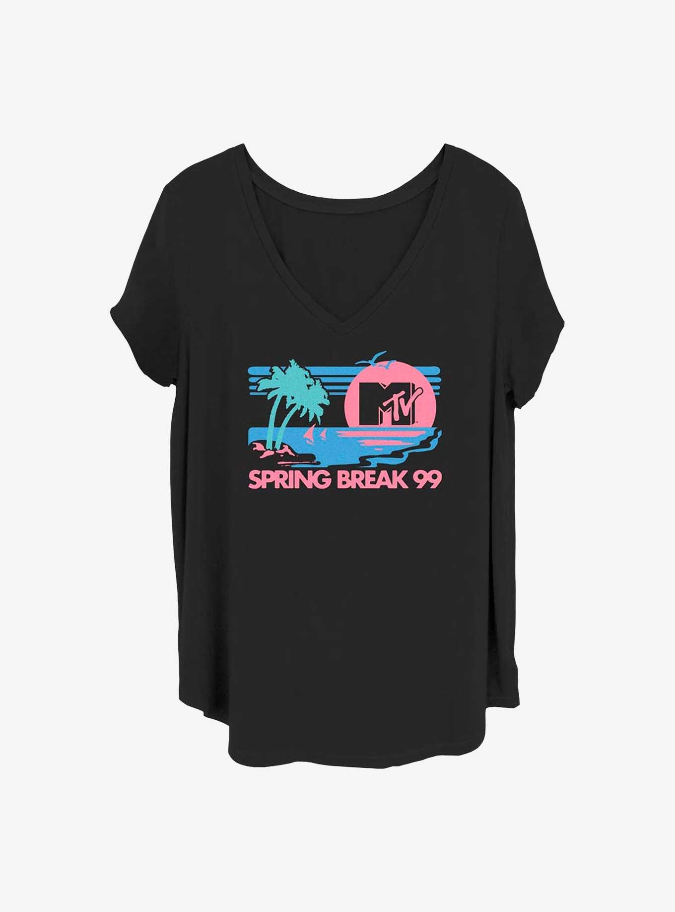 MTV Spring Break Girls T-Shirt Plus Size, BLACK, hi-res