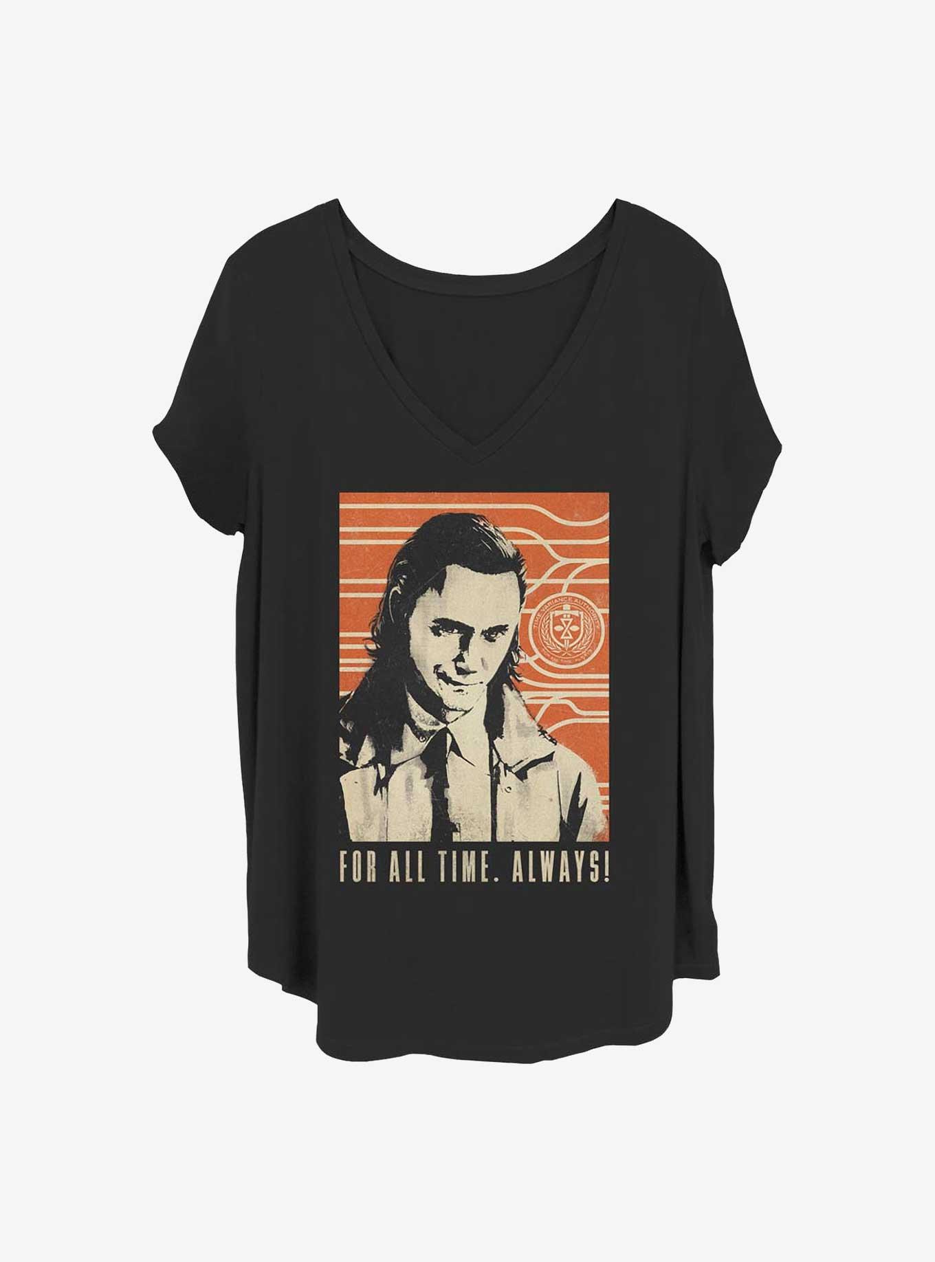 Marvel Loki Time Always Girls T-Shirt Plus Size, BLACK, hi-res