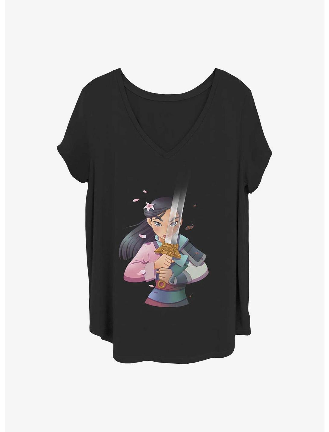 Disney Mulan Anime Mulan Girls T-Shirt Plus Size, BLACK, hi-res