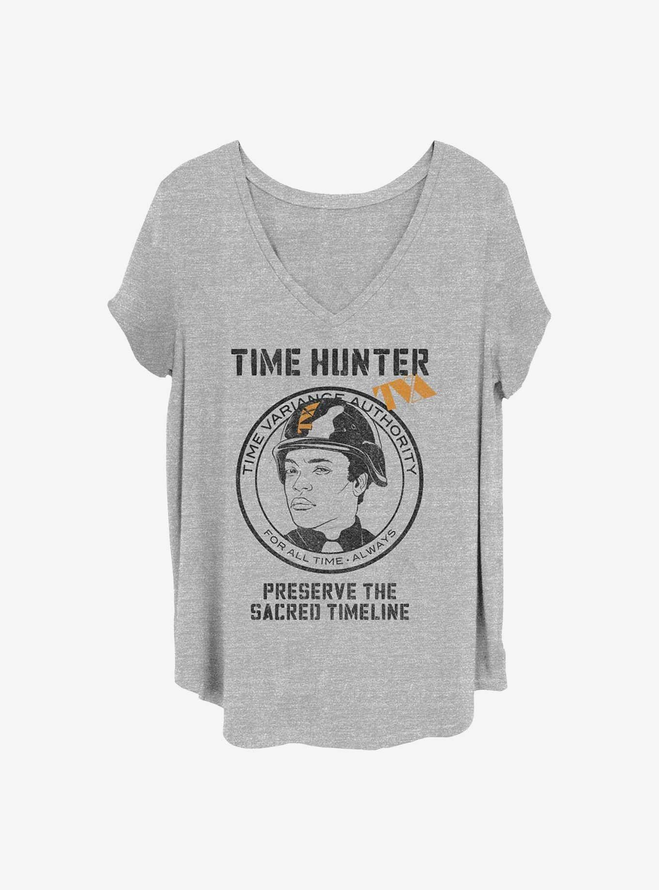 Marvel Loki Time Hunter Girls T-Shirt Plus Size, HEATHER GR, hi-res