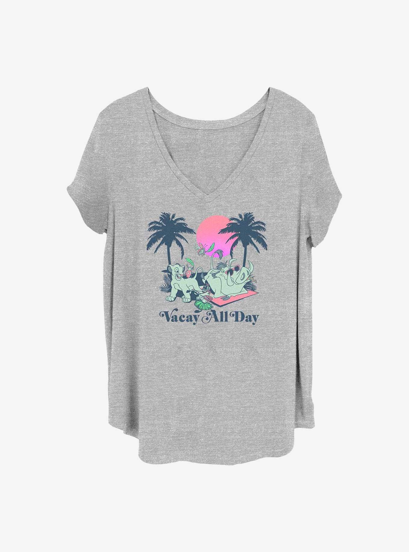 Disney The Lion King Vacay Girls T-Shirt Plus Size, HEATHER GR, hi-res