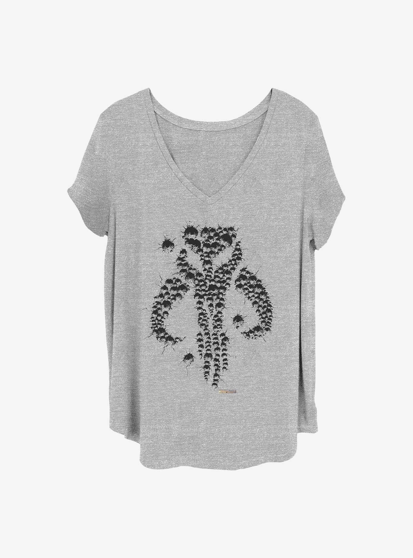 Star Wars The Mandalorian Bullet Holes Girls T-Shirt Plus Size, HEATHER GR, hi-res
