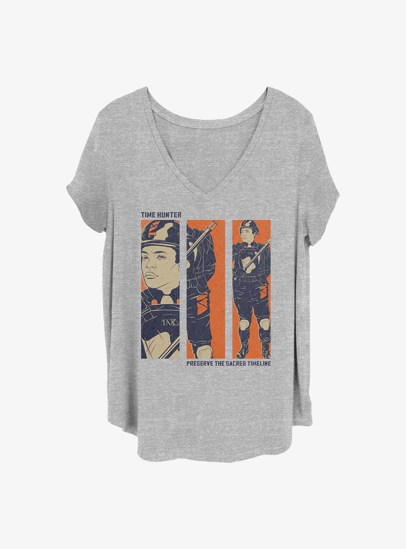 Marvel Loki Time Hunter Girls T-Shirt Plus Size, HEATHER GR, hi-res