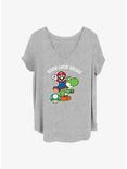 Nintendo Good Luck Squad Girls T-Shirt Plus Size, HEATHER GR, hi-res