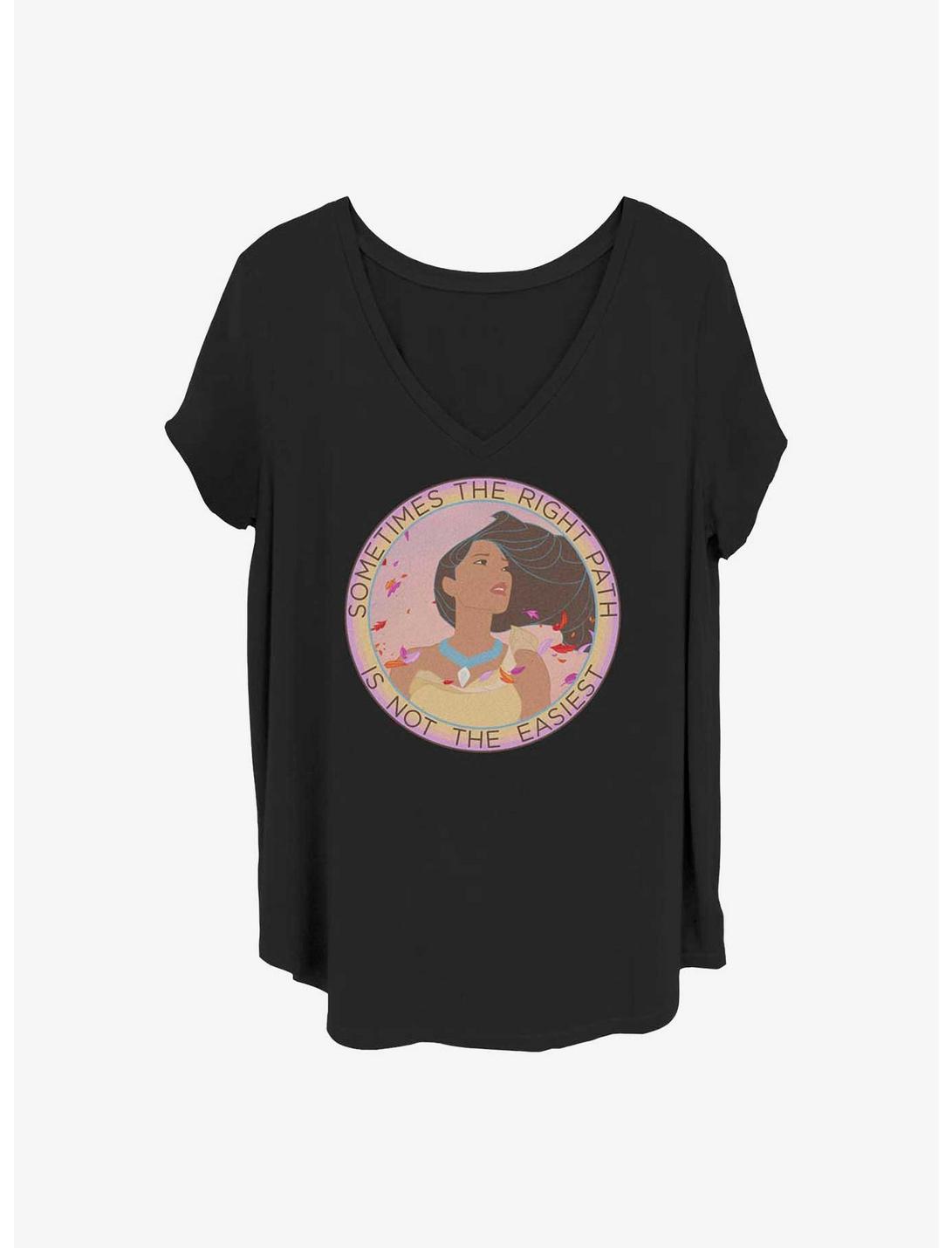 Disney Pocahontas Not The Easiest Girls T-Shirt Plus Size, BLACK, hi-res
