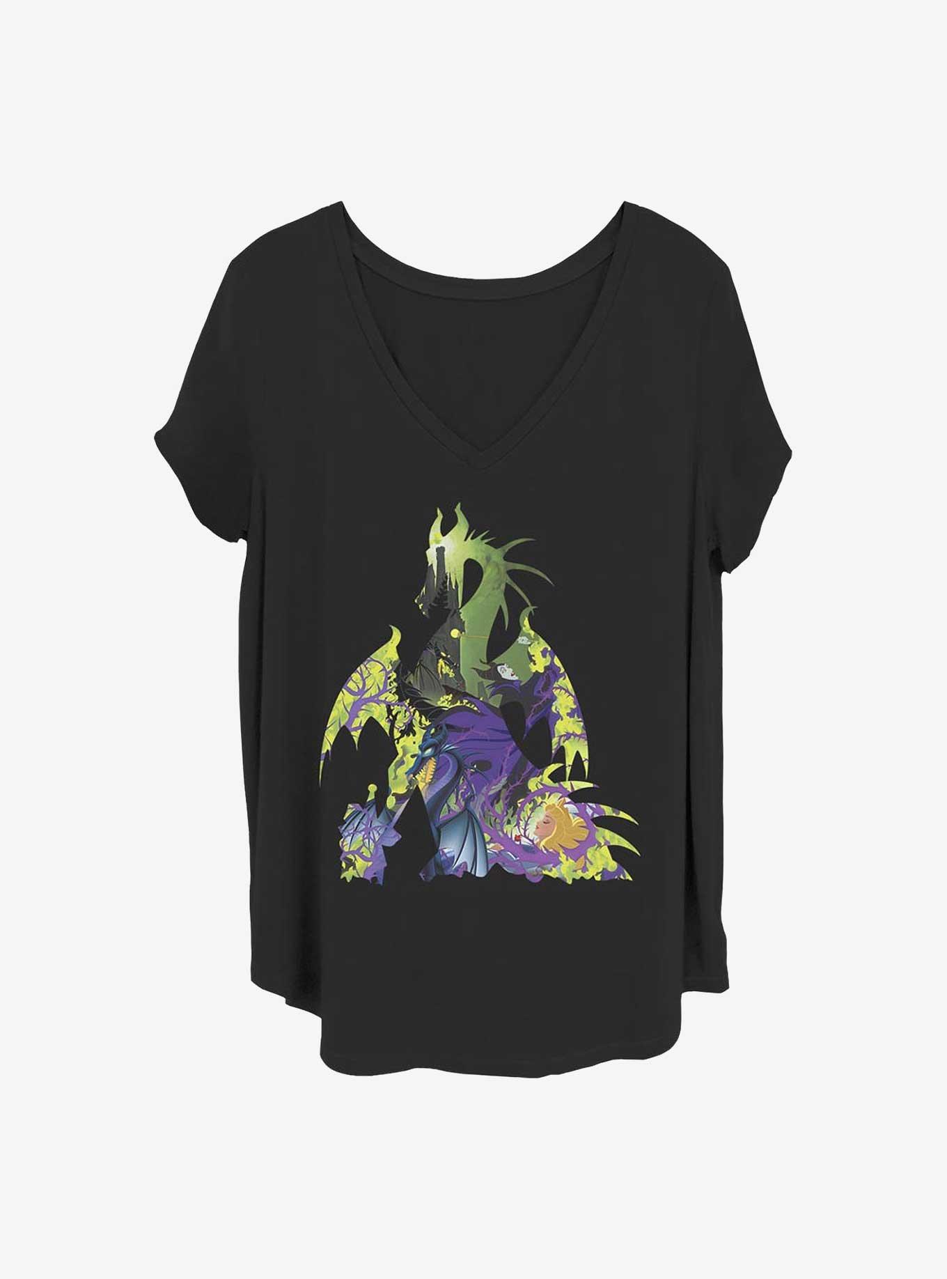 Disney Sleeping Beauty Maleficent Dragon Form Girls T-Shirt Plus Size