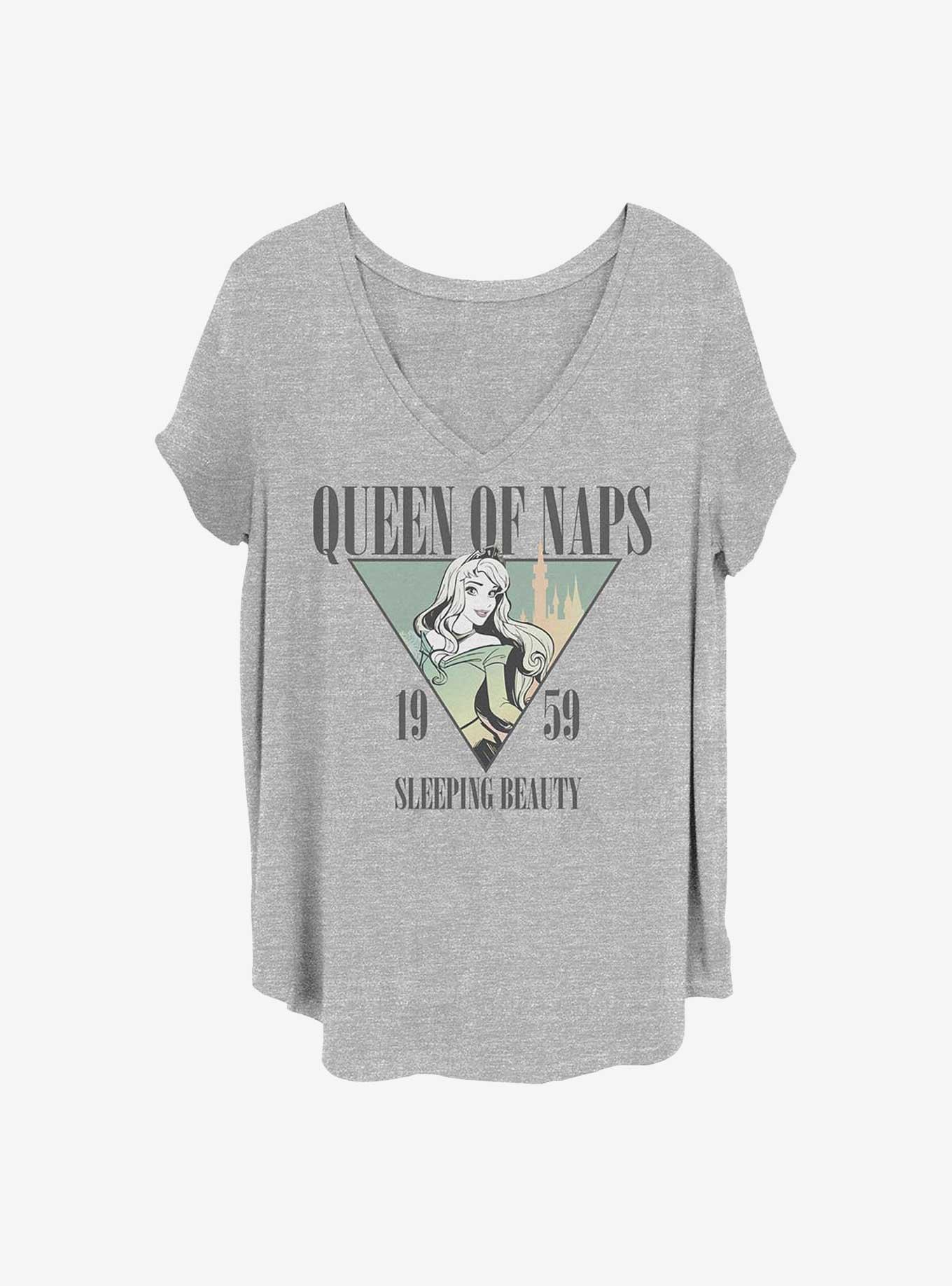 Disney Sleeping Beauty Queen Of Naps Girls T-Shirt Plus Size, HEATHER GR, hi-res