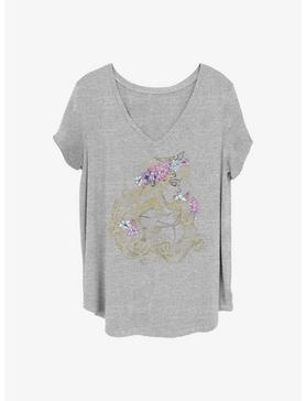 Disney Sleeping Beauty Shimmering Beauty Girls T-Shirt Plus Size, HEATHER GR, hi-res
