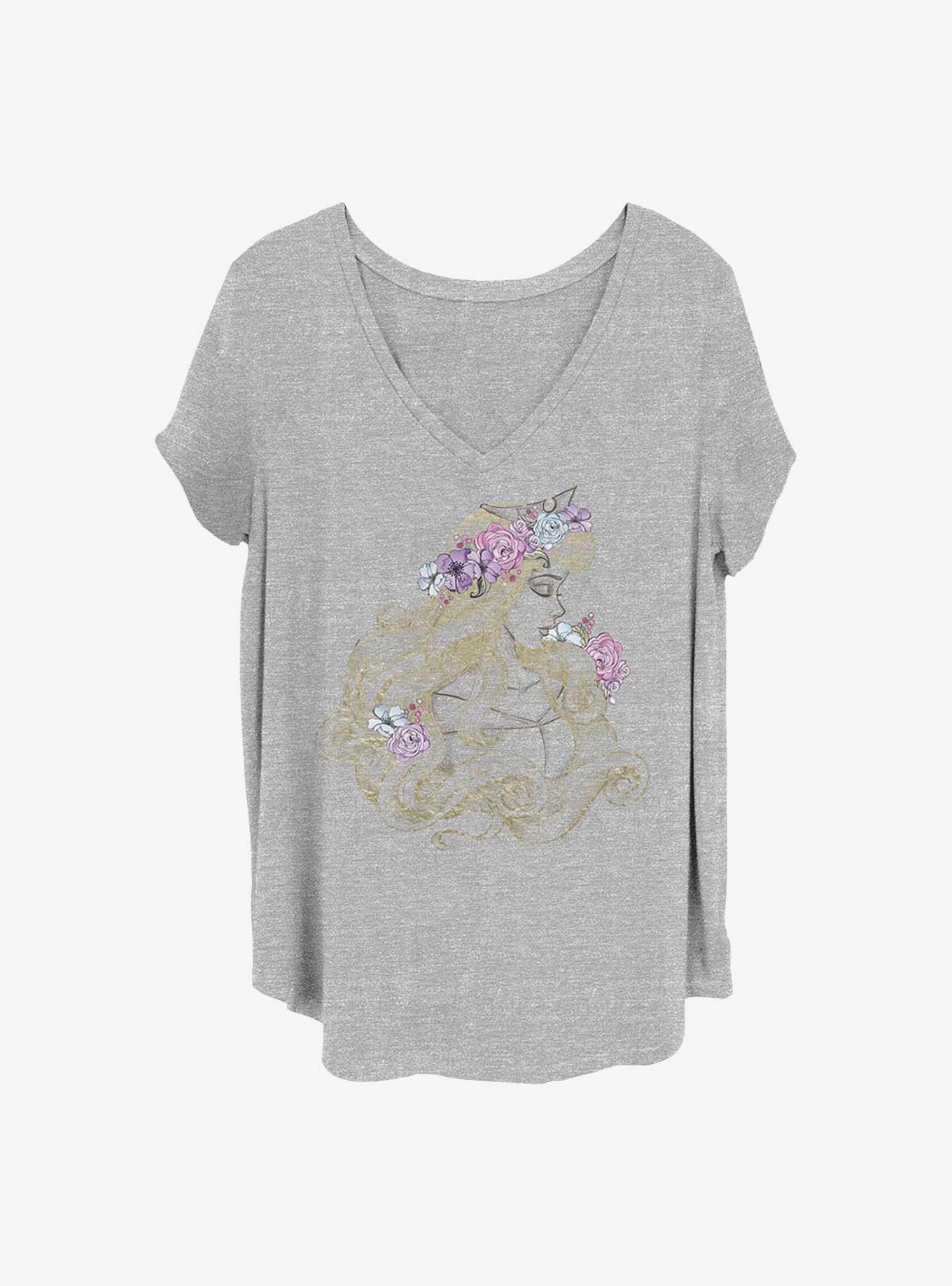 Disney Sleeping Beauty Shimmering Beauty Girls T-Shirt Plus Size, HEATHER GR, hi-res