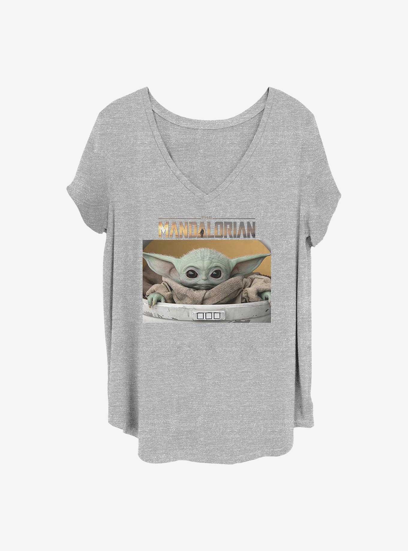 Star Wars The Mandalorian Small Child Girls T-Shirt Plus Size, HEATHER GR, hi-res