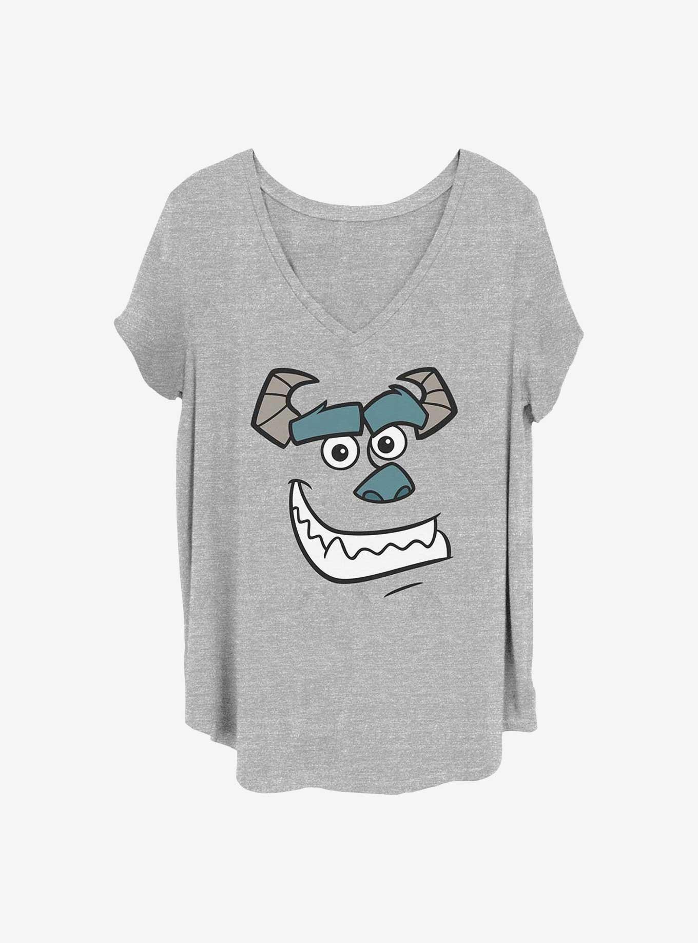 Disney Pixar Monsters University Sullys Face Girls T-Shirt Plus Size - GREY  | Hot Topic