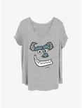 Disney Pixar Monsters University Sullys Face Girls T-Shirt Plus Size, HEATHER GR, hi-res