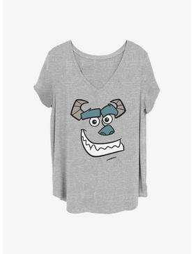 Disney Pixar Monsters University Sullys Face Girls T-Shirt Plus Size, HEATHER GR, hi-res
