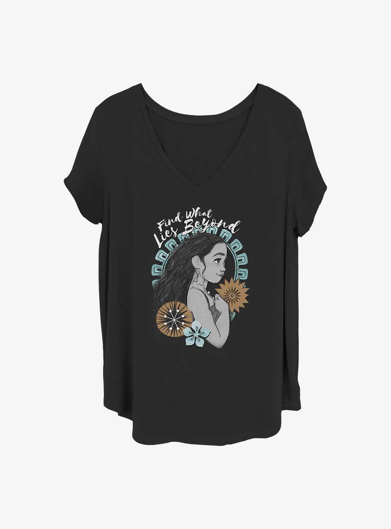 Disney Moana Lies Beyond Girls T-Shirt Plus Size, BLACK, hi-res
