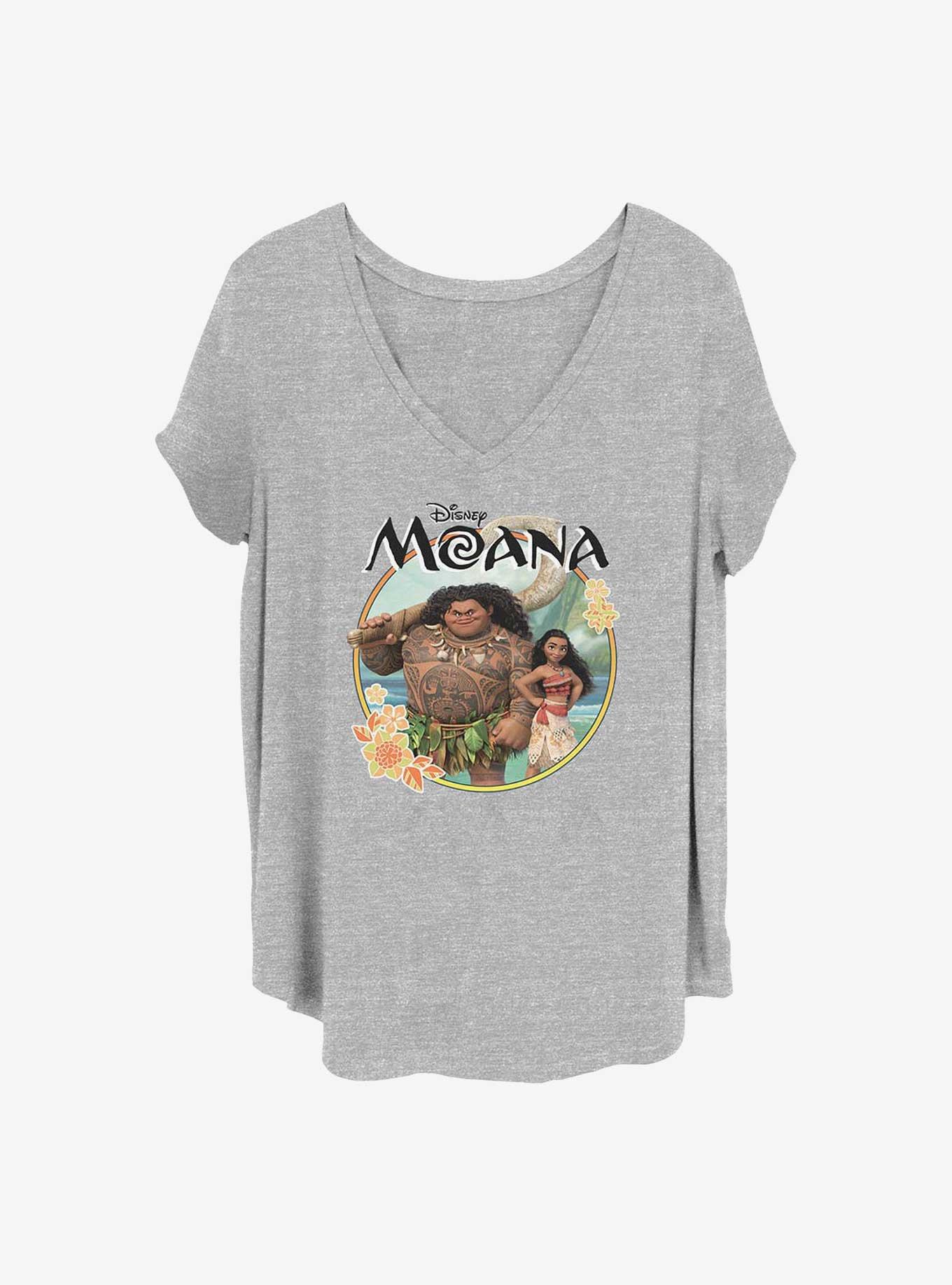 Disney Moana Title Girls T-Shirt Plus Size, HEATHER GR, hi-res