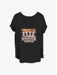 Stranger Things Drawing Girls T-Shirt Plus Size, BLACK, hi-res