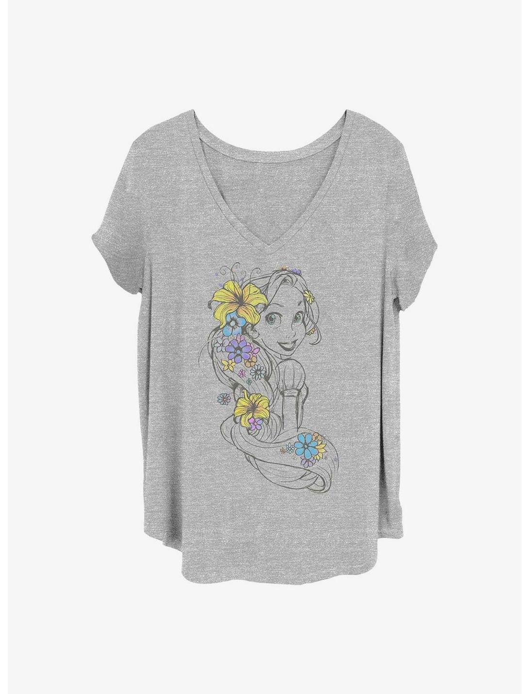 Disney Tangled Rapunzel Sketch Girls T-Shirt Plus Size, HEATHER GR, hi-res