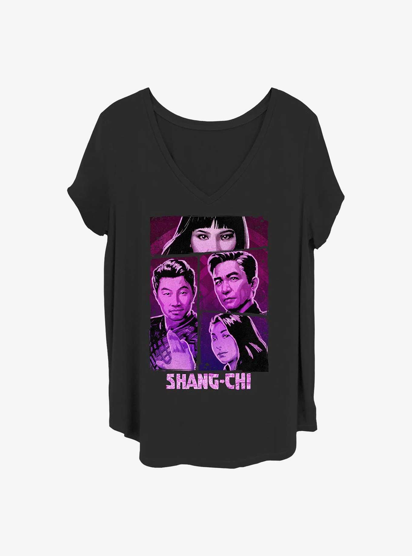 Marvel Shang-Chi and the Legend of the Ten Rings Neon Panel Girls T-Shirt Plus Size, BLACK, hi-res