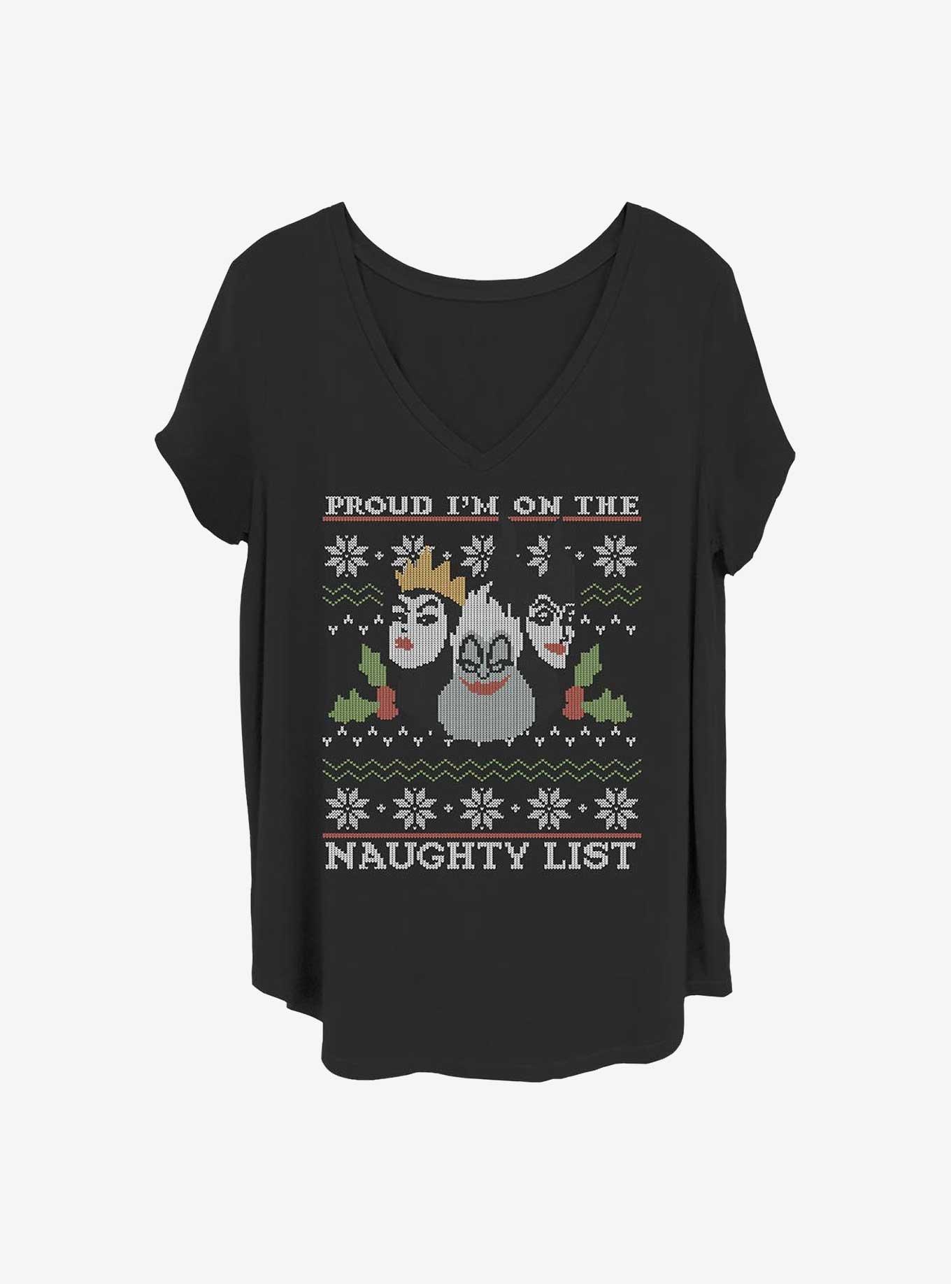 Disney Villains Naughty And Proud Girls T-Shirt Plus Size, BLACK, hi-res