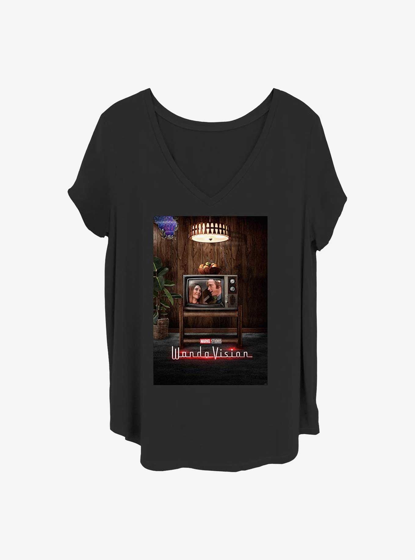 Marvel WandaVision 70's Poster Girls T-Shirt Plus Size, BLACK, hi-res