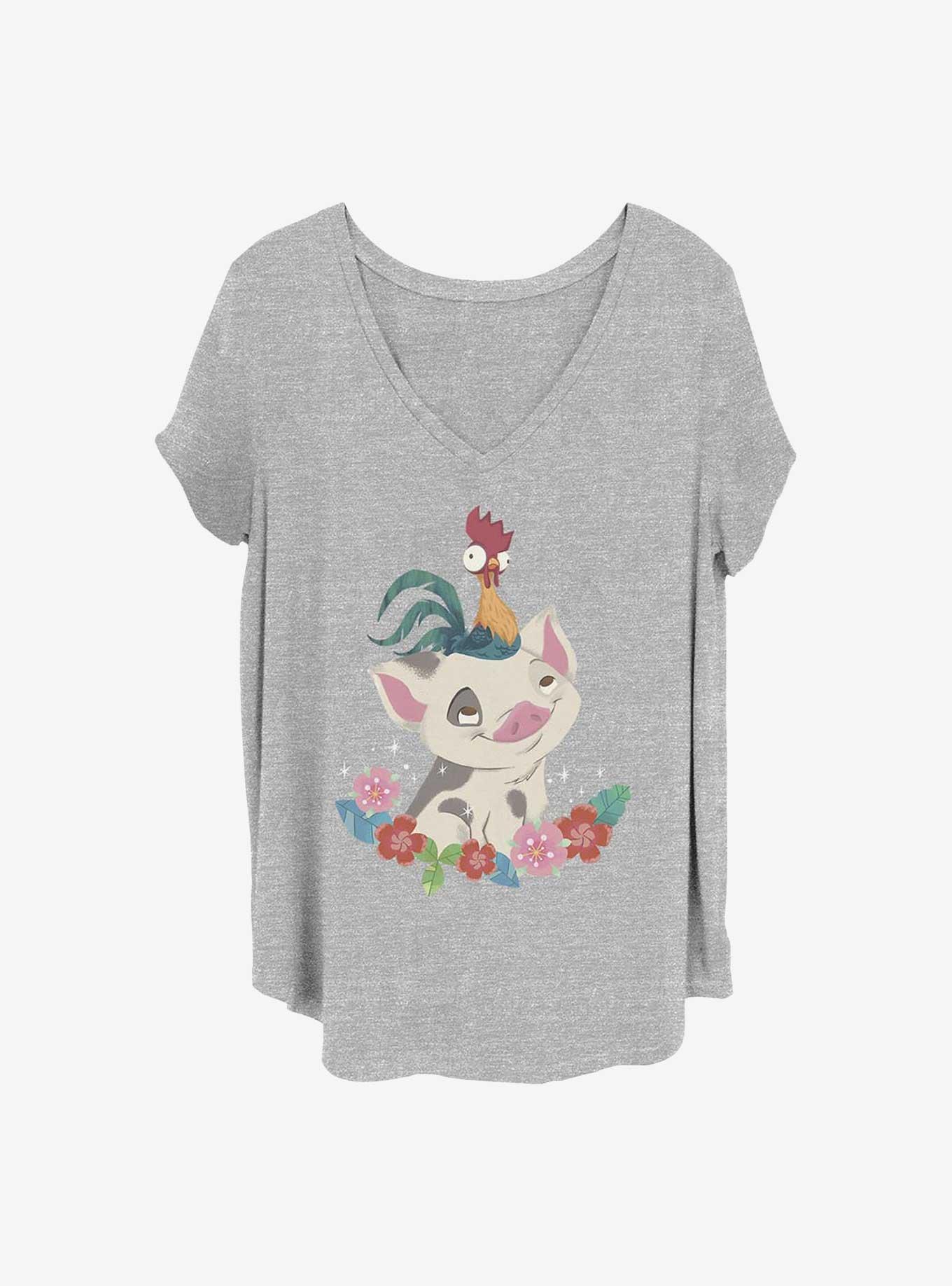 Disney Moana Tropical Buddies Girls T-Shirt Plus Size, HEATHER GR, hi-res