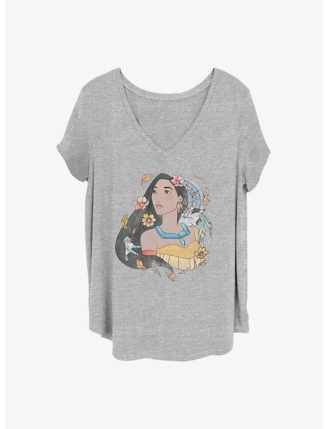 Disney Pocahontas Dreamcatcher Sketch Girls T-Shirt Plus Size, HEATHER GR, hi-res