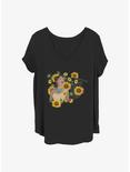 Disney Pocahontas Floral Princess Girls T-Shirt Plus Size, BLACK, hi-res