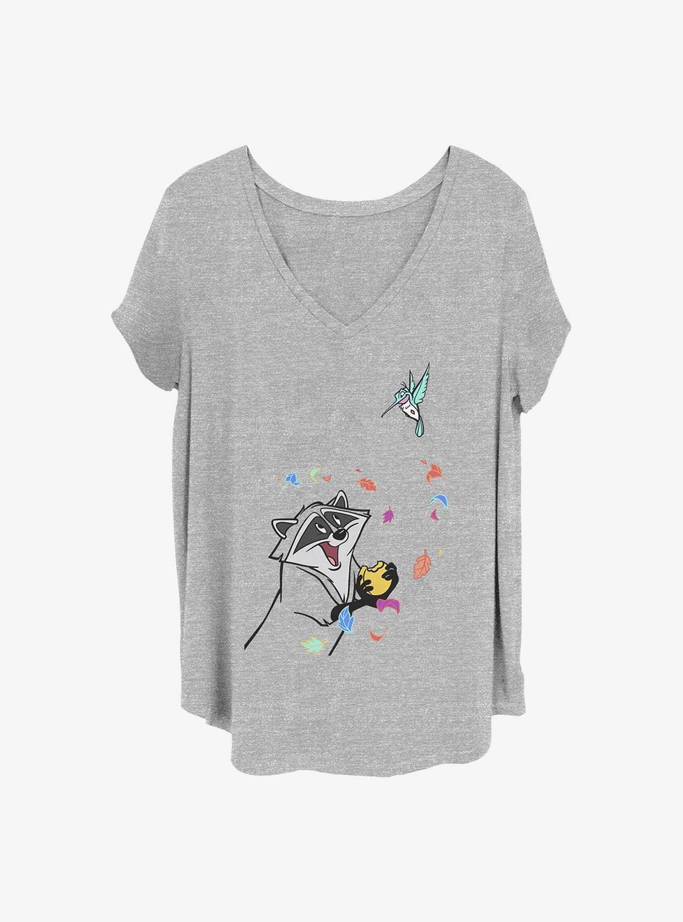 Disney Pocahontas Meeko And Flit Girls T-Shirt Plus Size