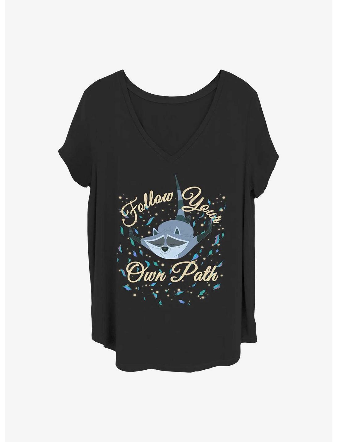 Disney Pocahontas Meeko Falling Girls T-Shirt Plus Size, BLACK, hi-res