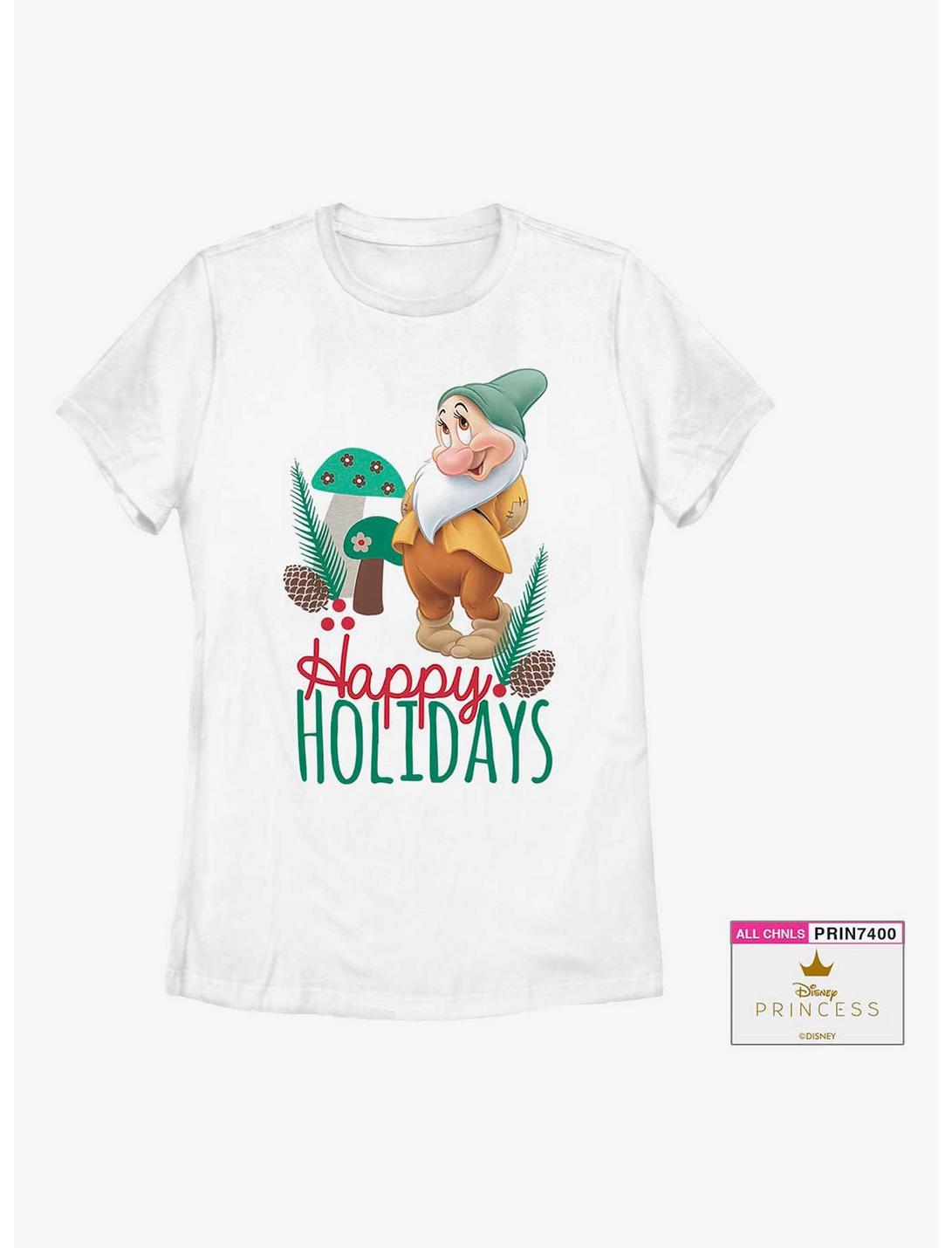 Plus Size DIsney Snow White and the Seven Dwarfs Bashful Christmas Girls T-Shirt Plus Size, HEATHER GR, hi-res