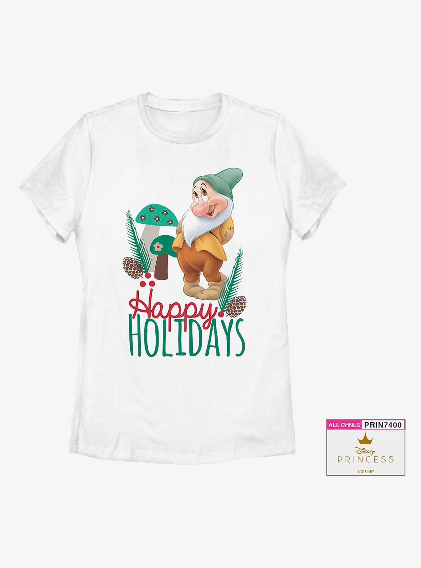 DIsney Snow White and the Seven Dwarfs Bashful Christmas Girls T-Shirt Plus Size, HEATHER GR, hi-res