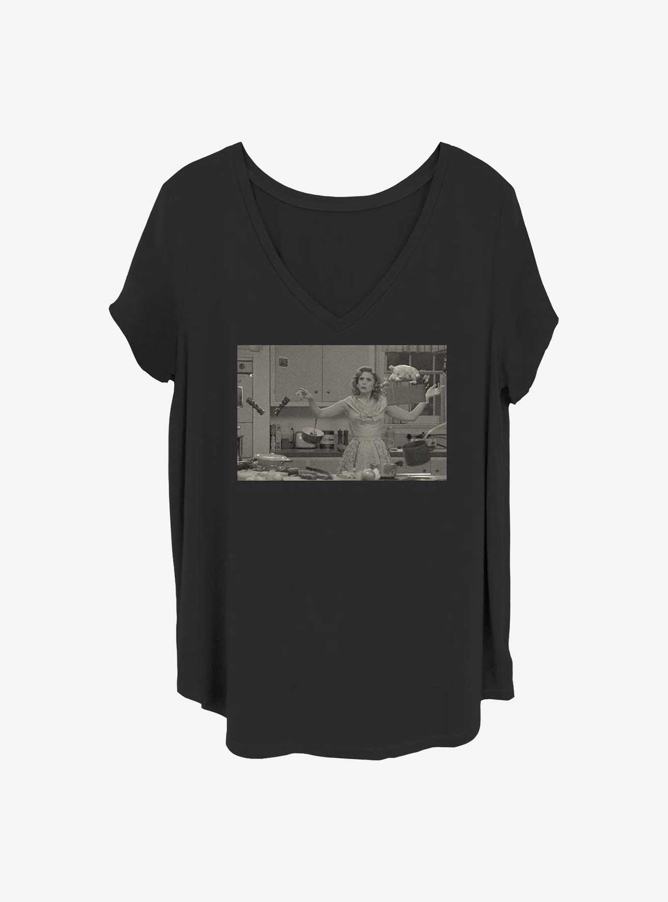 Marvel WandaVision Chef's Kitchen Girls T-Shirt Plus Size, BLACK, hi-res