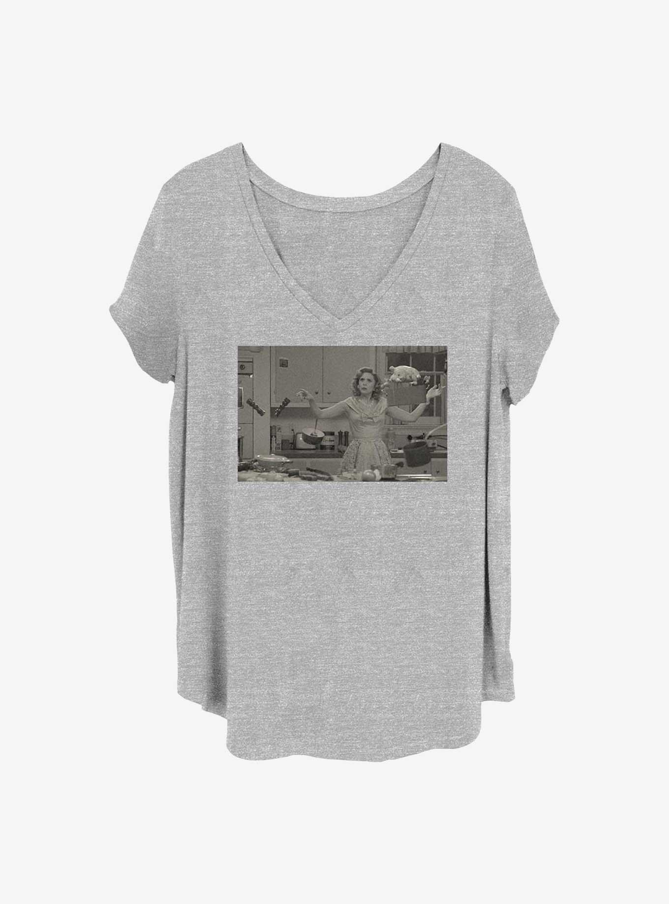 Marvel WandaVision Chef's Kitchen Girls T-Shirt Plus Size, HEATHER GR, hi-res