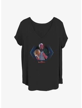 Marvel WandaVision Couple Badge Girls T-Shirt Plus Size, , hi-res