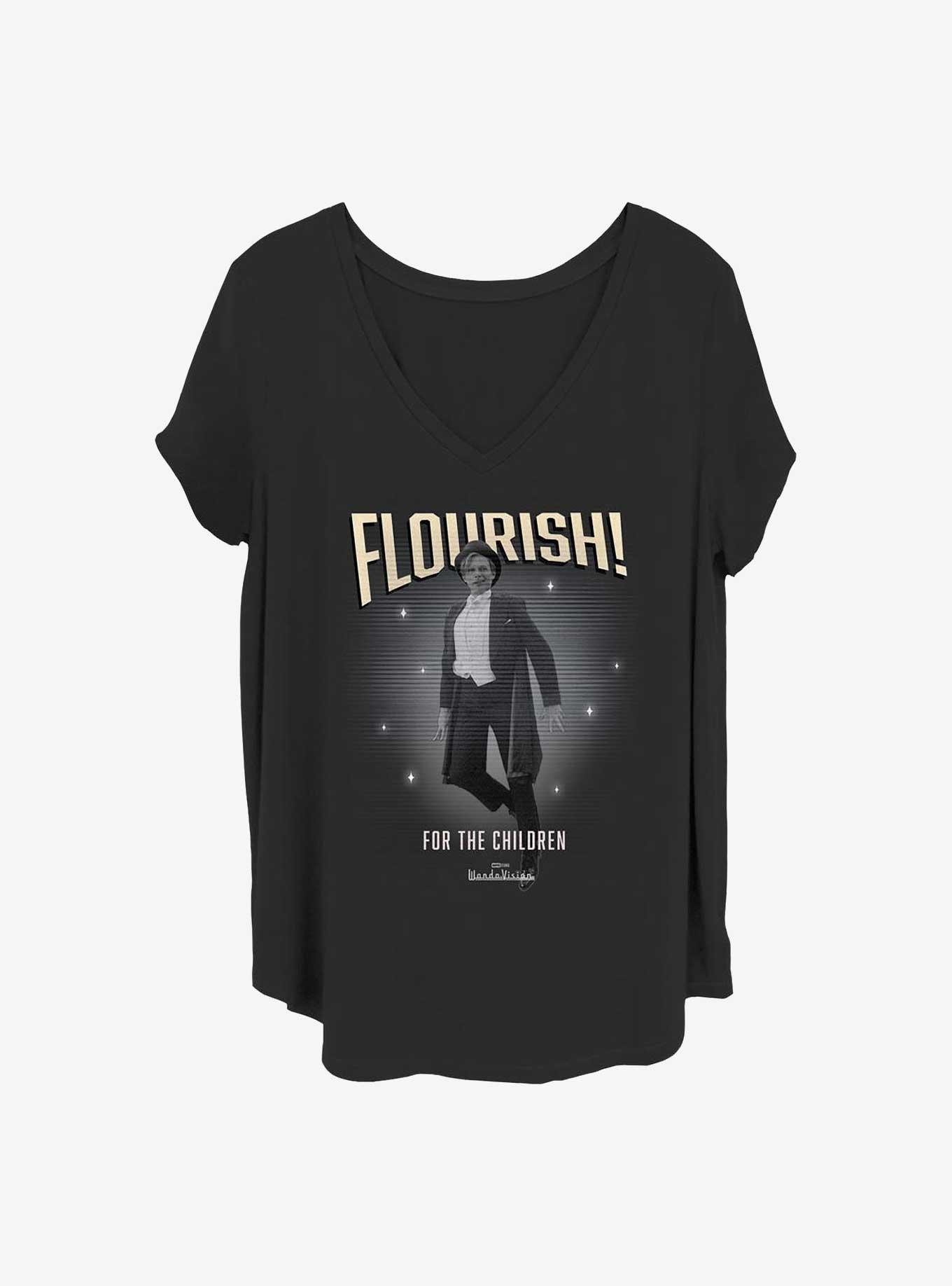 Marvel WandaVision Flourish Vision Girls T-Shirt Plus Size, BLACK, hi-res