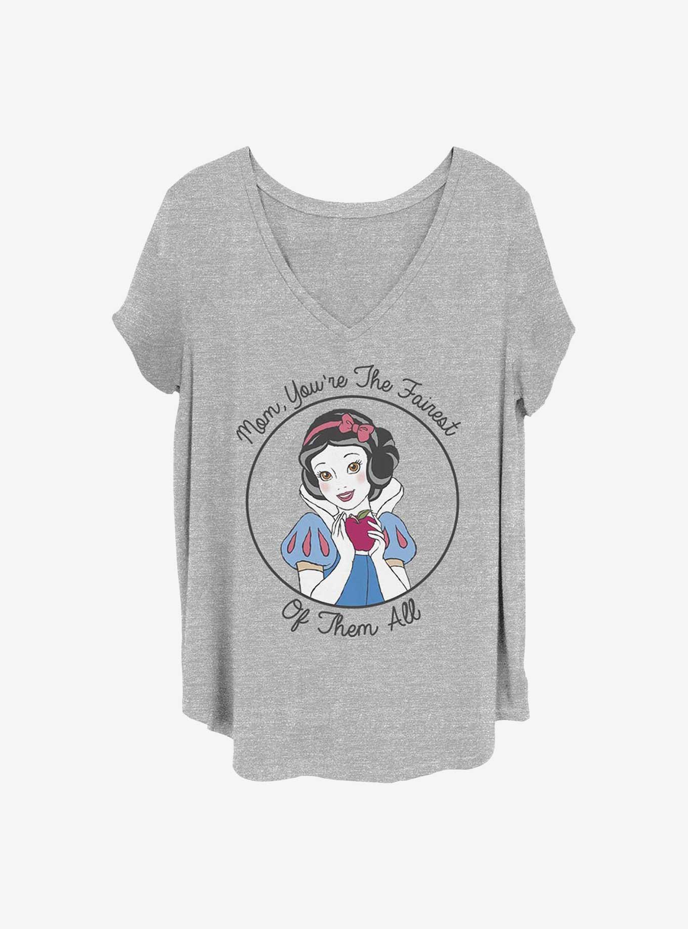 DIsney Snow White and the Seven Dwarfs Fairest Girls T-Shirt Plus Size, HEATHER GR, hi-res