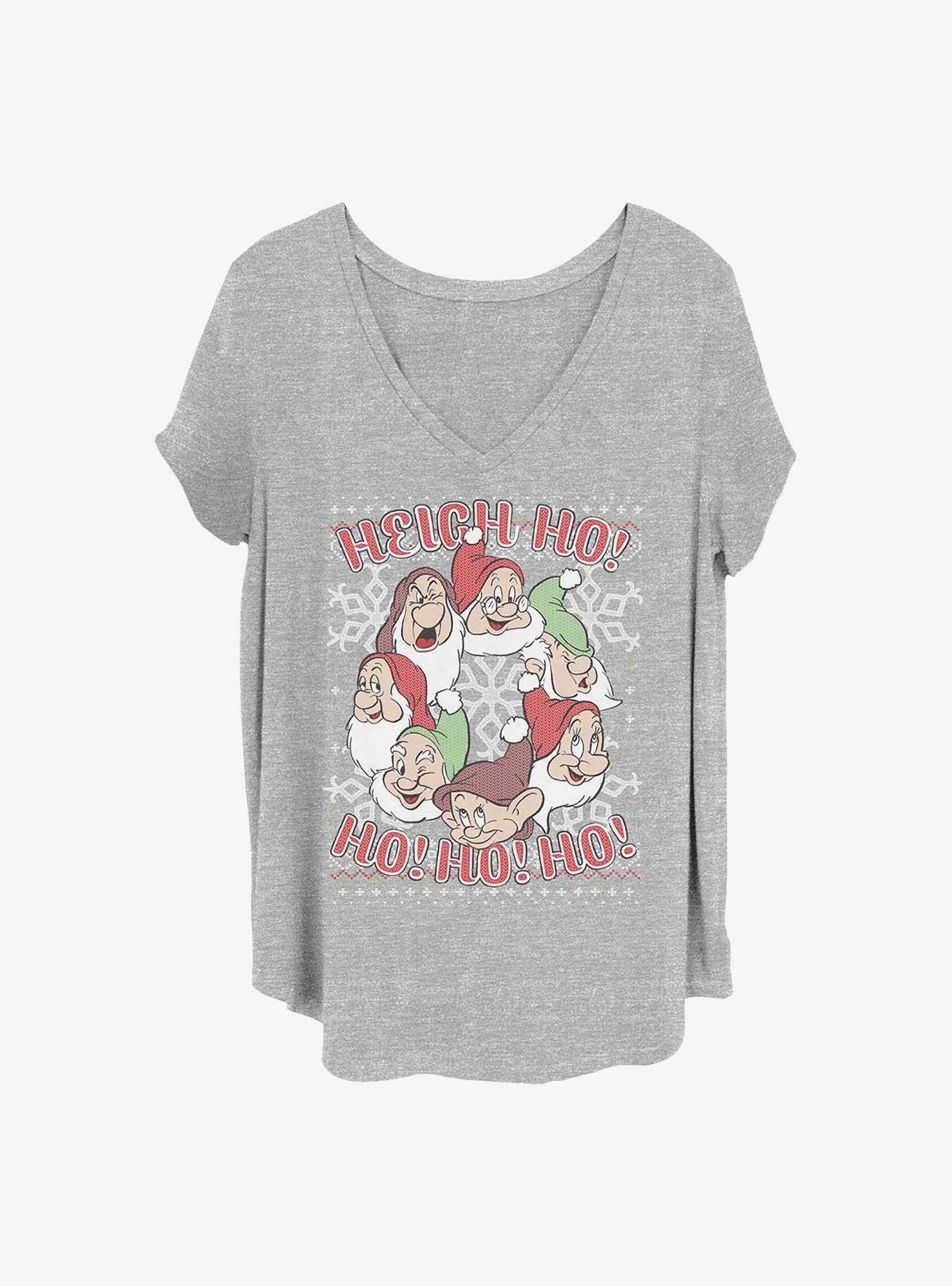 DIsney Snow White and the Seven Dwarfs Heigh Ho Ho Ho Girls T-Shirt Plus Size, HEATHER GR, hi-res