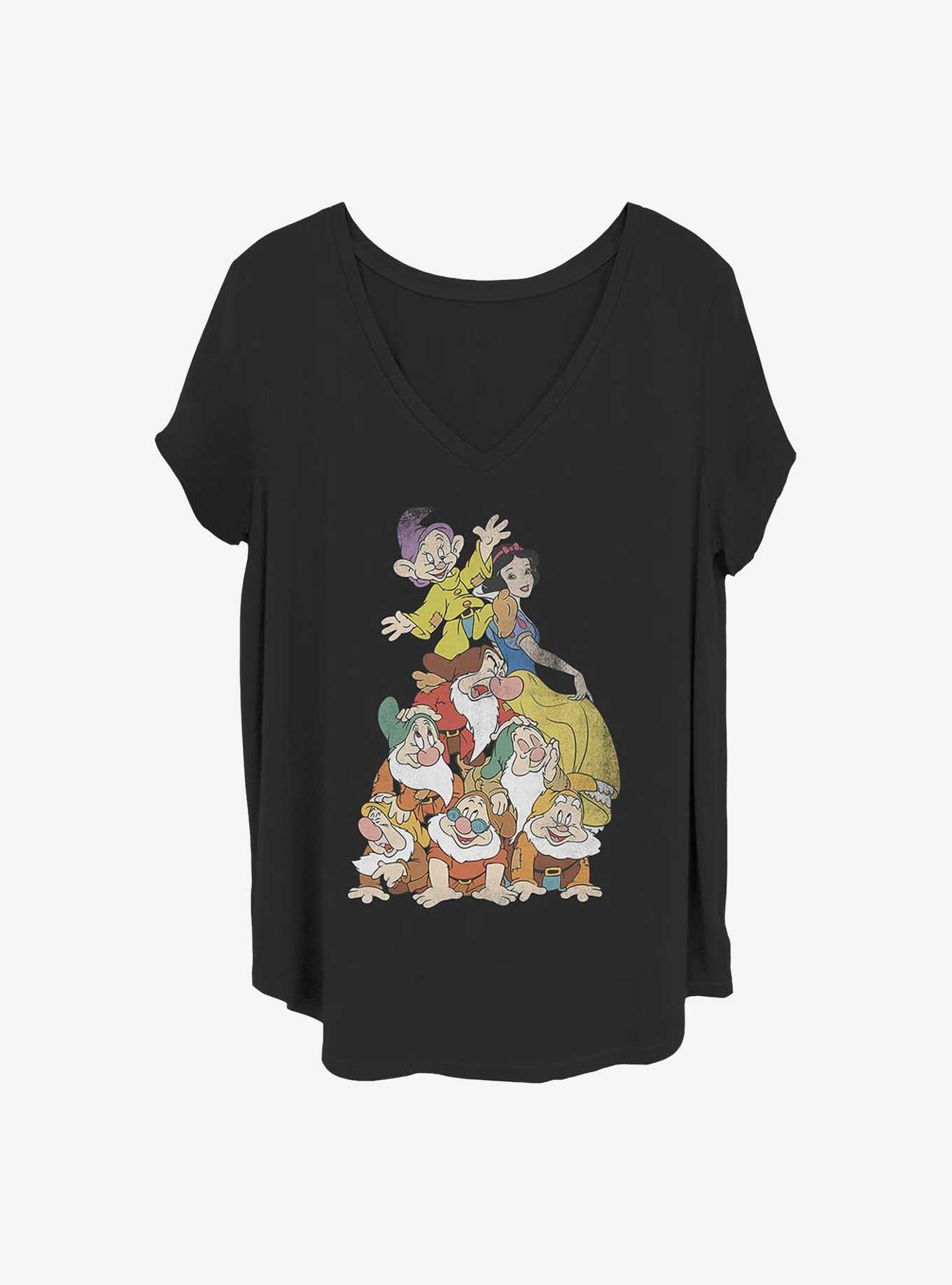 DIsney Snow White and the Seven Dwarfs Squad Girls T-Shirt Plus Size, BLACK, hi-res