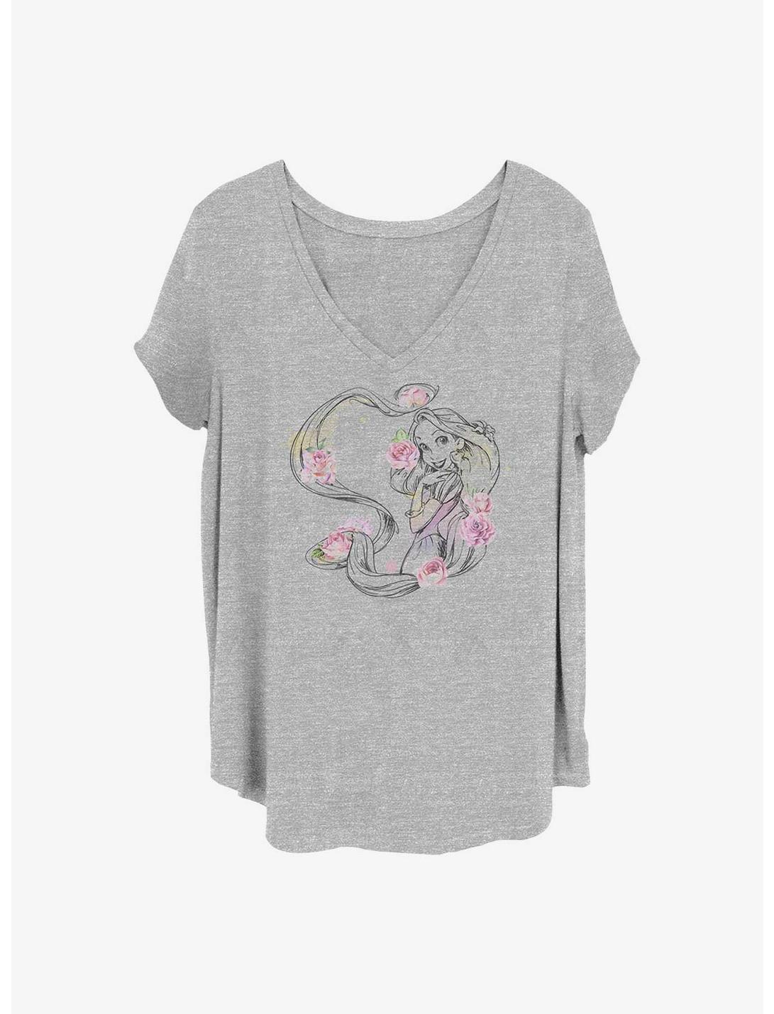 Disney Tangled Rapunzel Girls T-Shirt Plus Size, HEATHER GR, hi-res