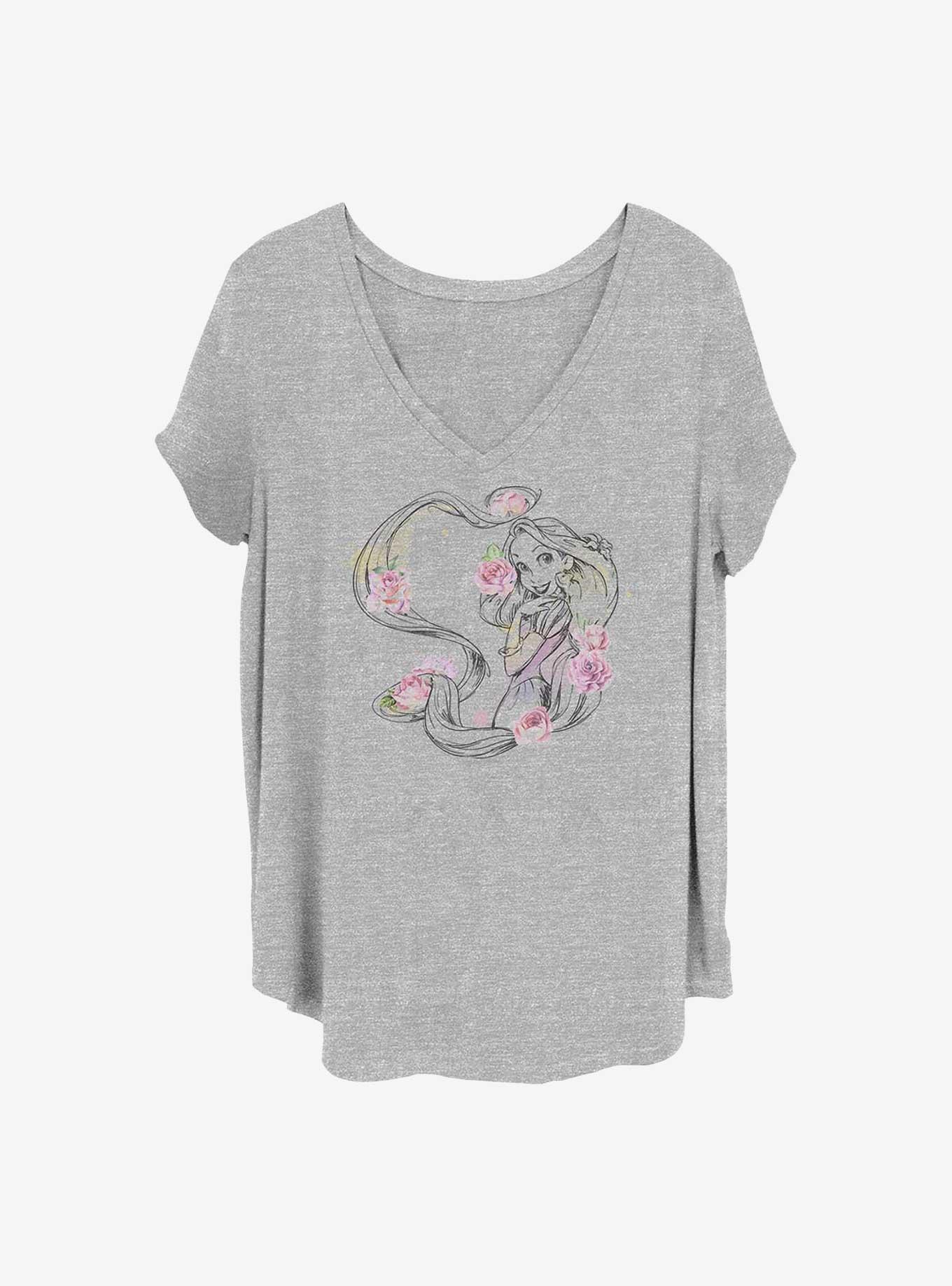 Disney Tangled Rapunzel Girls T-Shirt Plus Size, HEATHER GR, hi-res