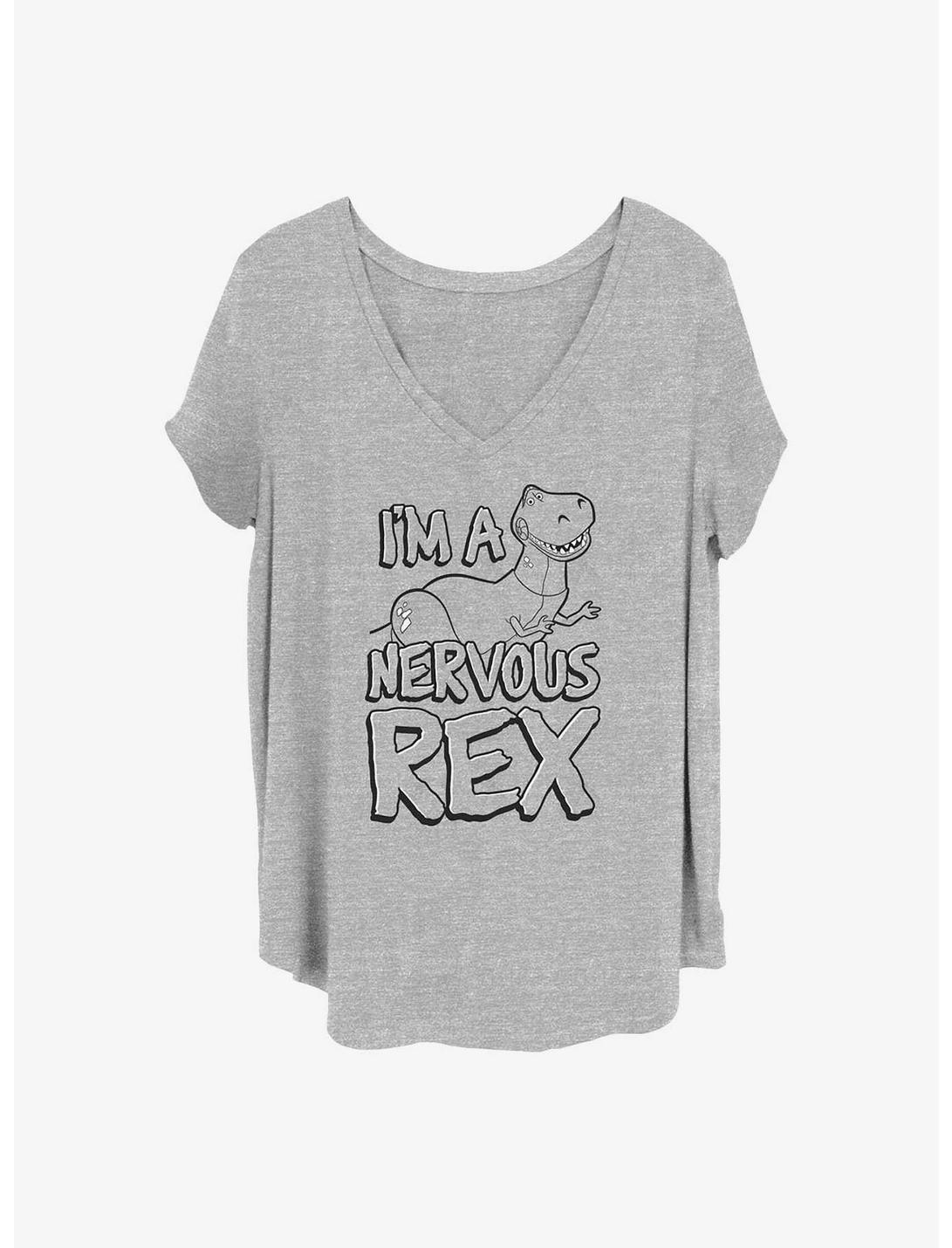 Disney Pixar Toy Story Nervous Rex Girls T-Shirt Plus Size, HEATHER GR, hi-res