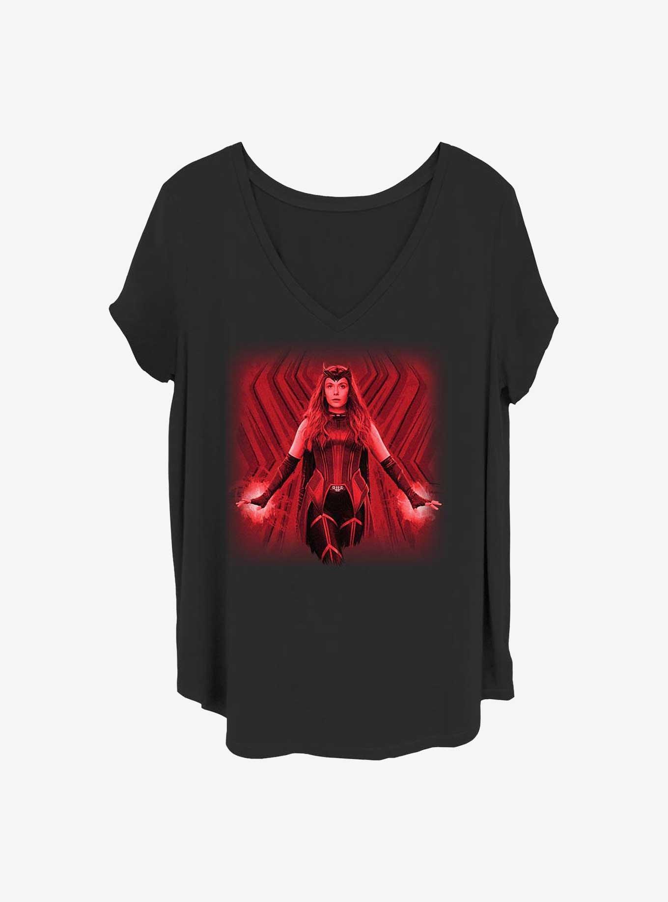 Marvel WandaVision Red Witch Girls T-Shirt Plus Size, BLACK, hi-res