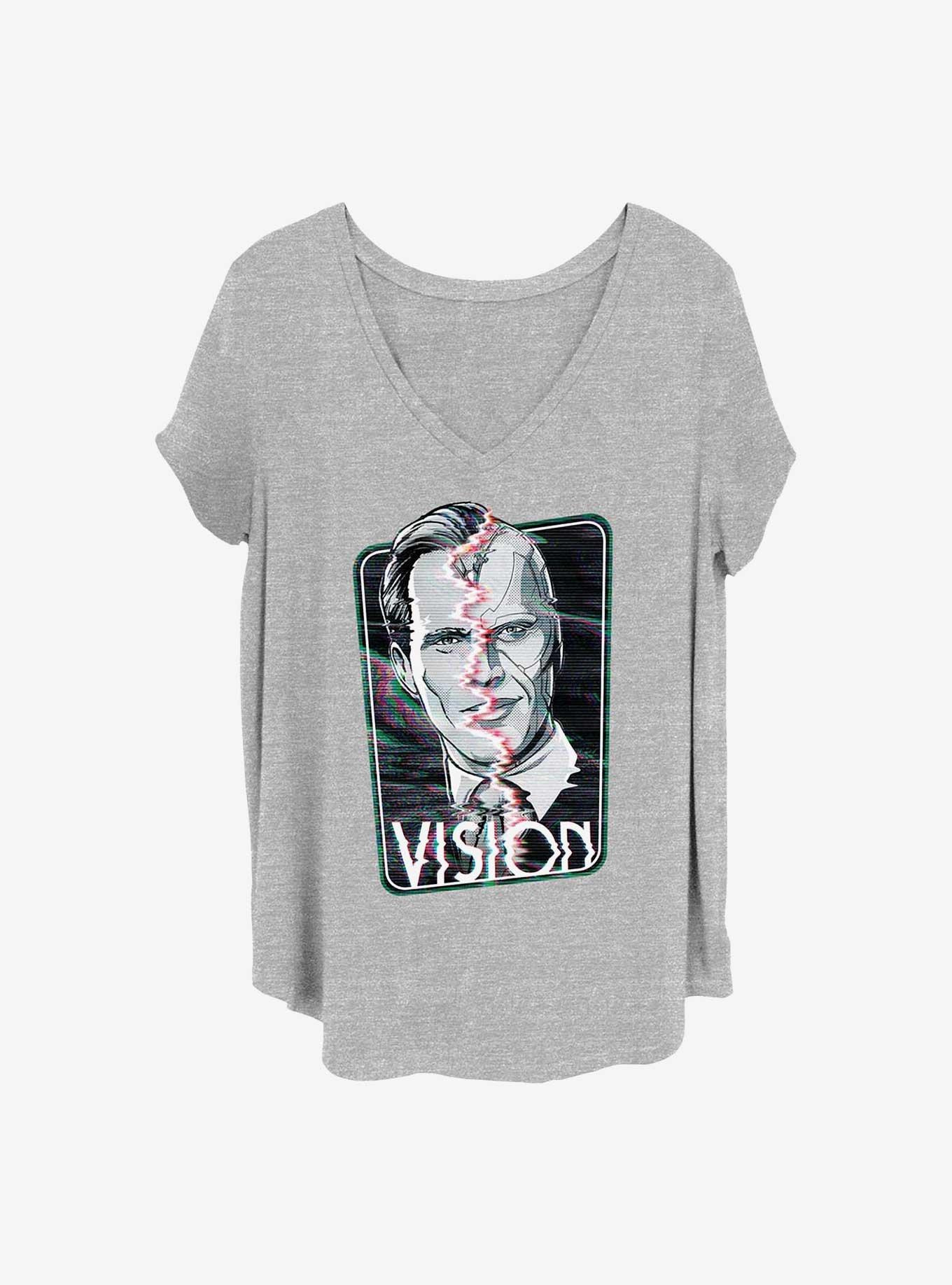 Marvel WandaVision Split Vision Girls T-Shirt Plus Size, HEATHER GR, hi-res