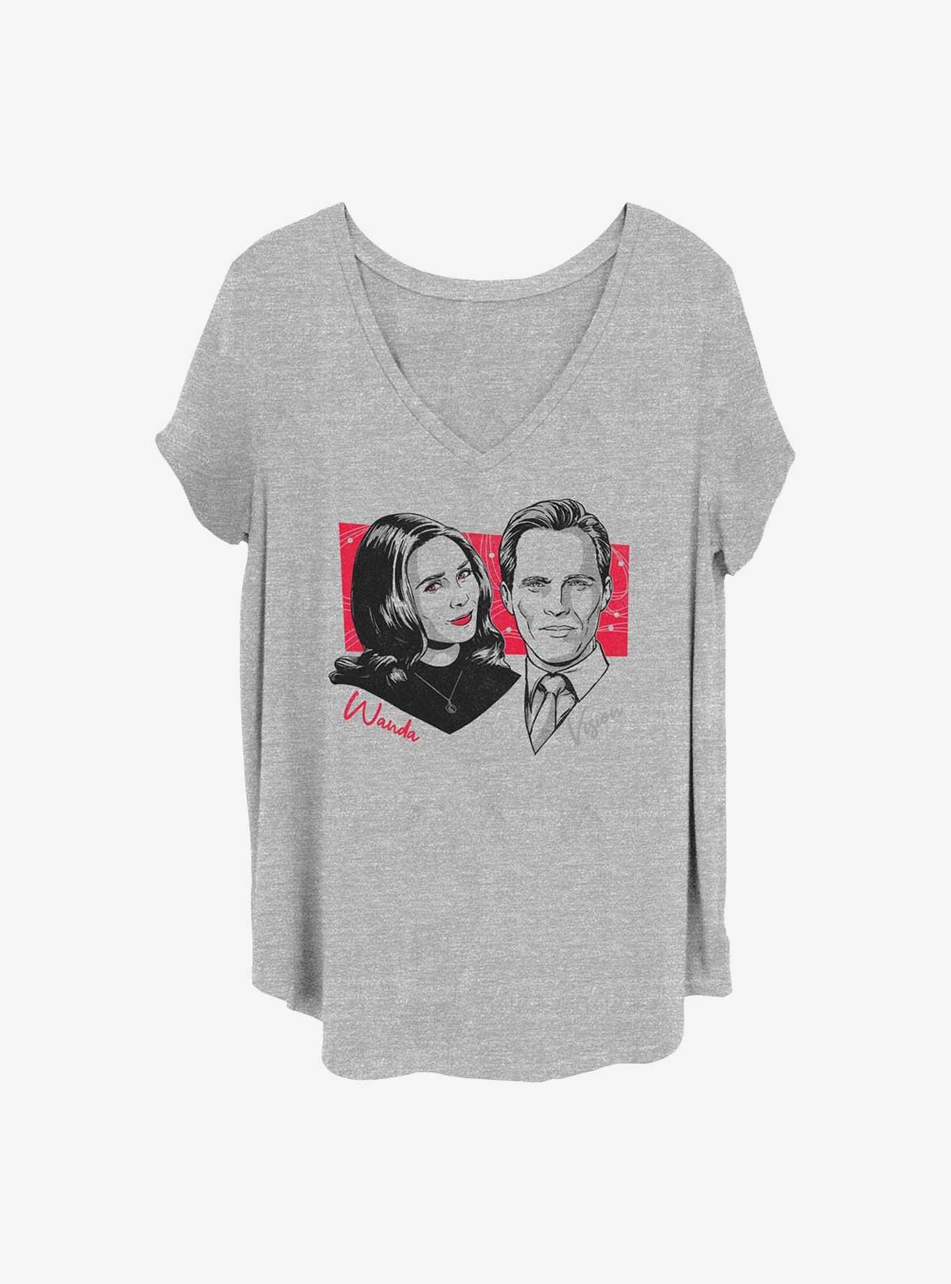 Marvel WandaVision Line Art Girls T-Shirt Plus Size