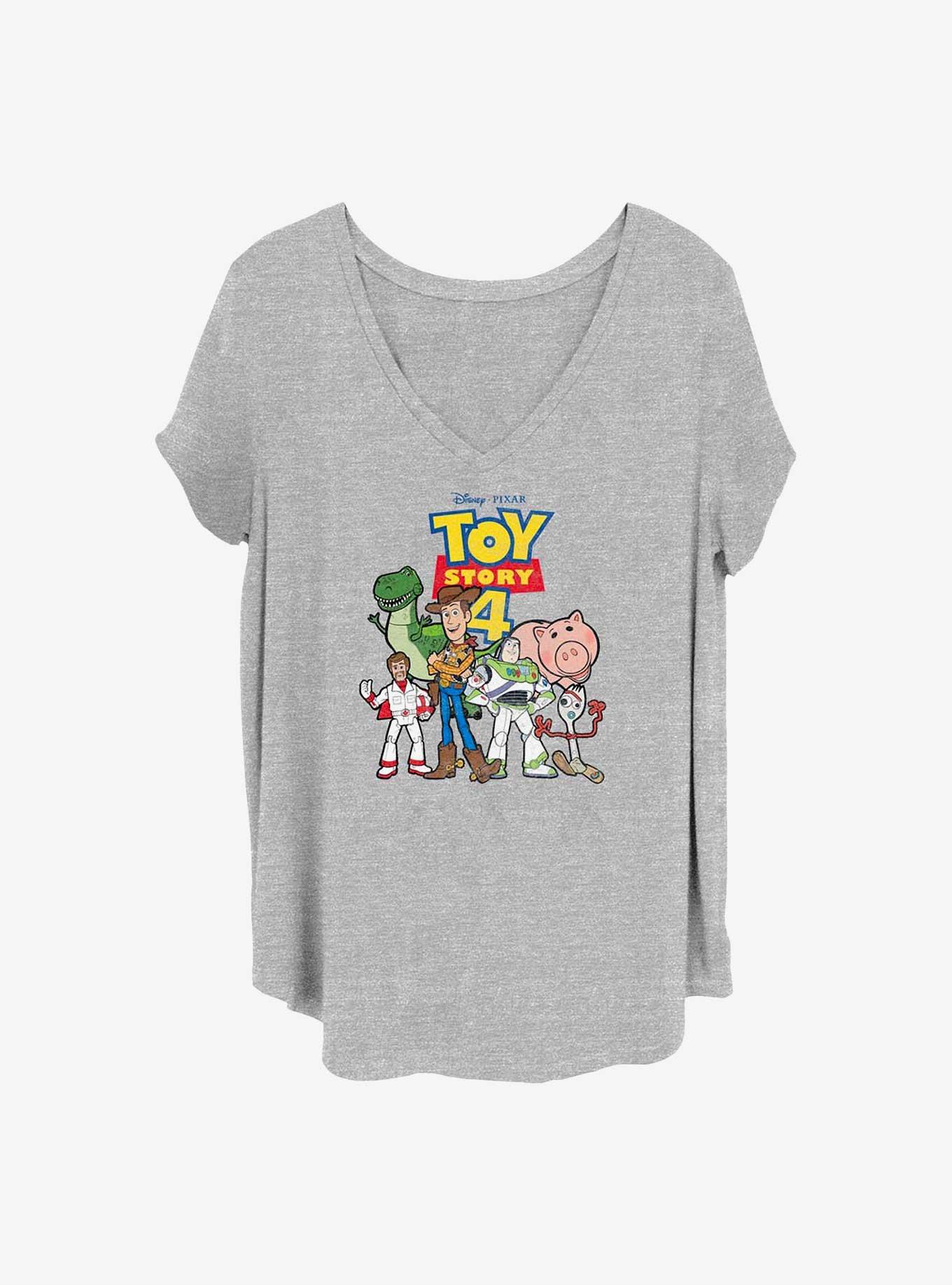 Disney Pixar Toy Story 4 Toy Crew Girls T-Shirt Plus Size, HEATHER GR, hi-res